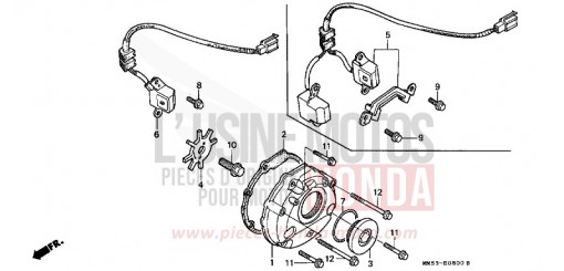 PANNEAU CARTER-MOTEUR G. CBR1000FH de 1987